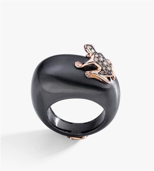Anello Dada Arrigoni Donna Happy Frog in Argento Diamante Brown 0.26 Ct DHF07ANANRNDW - DHF07ANANRNDW